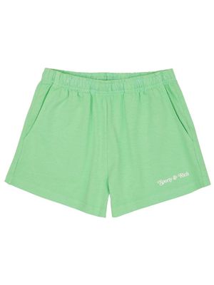 Sporty & Rich NY Tennis Club Disco cotton shorts - Green