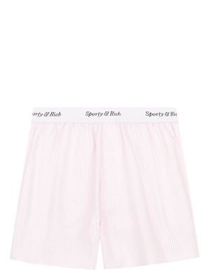Sporty & Rich Oxford striped boxers - Pink