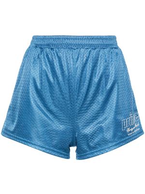 Sporty & Rich perforated-design shorts - Blue