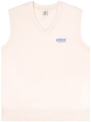 Sporty & Rich Prince embroidered-logo vest - Neutrals
