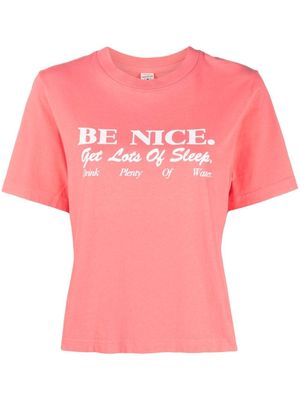 Sporty & Rich printed cotton T-shirt - Pink