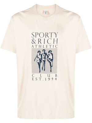 Sporty & Rich Racers organic-cotton T-shirt - Neutrals