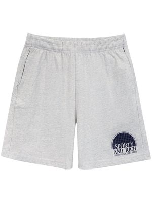 Sporty & Rich Racquet Club logo-print shorts - Grey