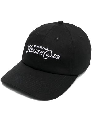 Sporty & Rich Rizzoli slogan-embroidered baseball cap - Black