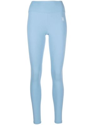 Sporty & Rich Runner logo-print leggings - Blue