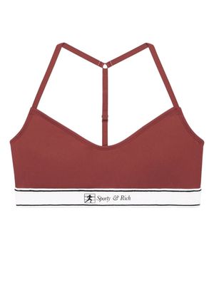 Sporty & Rich Runner Script bralette - Brown