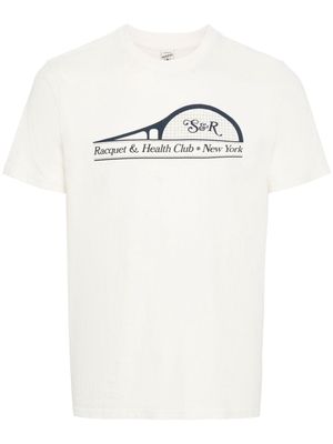 Sporty & Rich S&R Racket cotton T-Shirt - Neutrals