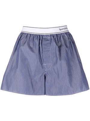 Sporty & Rich Serfi logo-print strap shorts - Blue
