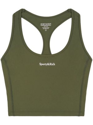 Sporty & Rich Serif Logo sports tank top - Green