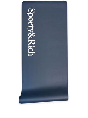 Sporty & Rich Serif Logo yoga mat - Blue