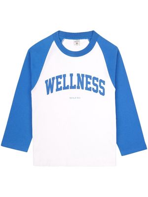 Sporty & Rich slogan-print raglan T-shirt - White