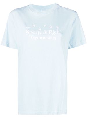 Sporty & Rich slogan print T-shirt - White