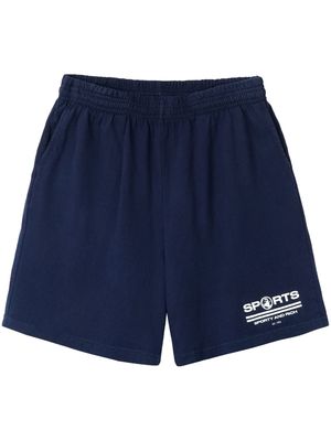 Sporty & Rich Sports Gym cotton shorts - Blue