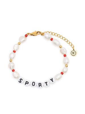 Sporty & Rich Sporty pearl-bead bracelet