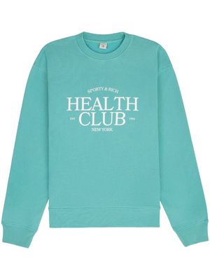 Sporty & Rich SR Health ribbed sweatshirt - Green