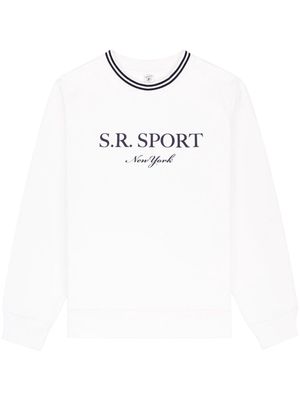 Sporty & Rich SR Sport logo-print cotton sweatshirt - White