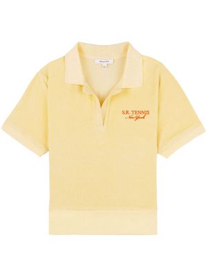 Sporty & Rich SR Tennis terry cloth-effect polo shirt - Yellow
