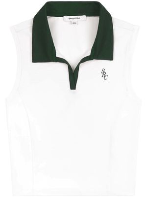 Sporty & Rich SRC Sports logo-print polo vest - White