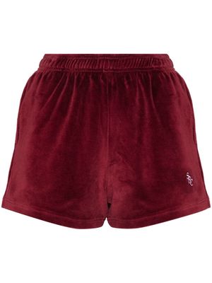 Sporty & Rich SRC velour mini shorts - Red