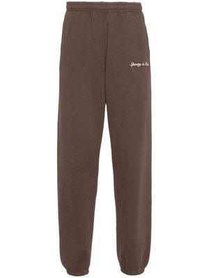 Sporty & Rich Syracuse cotton track pants - Brown