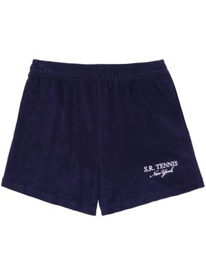 Sporty & Rich Tennis Terry cotton shorts - Blue