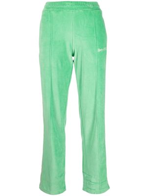 Sporty & Rich towelling-finish logo-embroidered track pants - Green