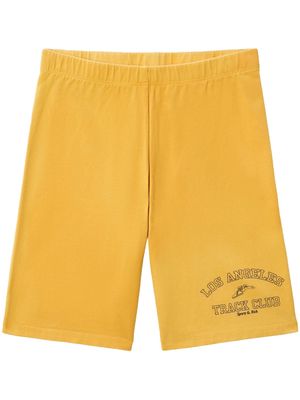 Sporty & Rich Track Club cotton shorts - GOLD