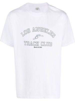 Sporty & Rich Track Club cotton T-shirt - White