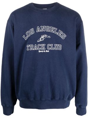 Sporty & Rich Track Club crew-neck sweatshirt - Blue