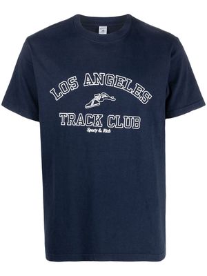 Sporty & Rich Track Club graphic-print T-shirt - Blue