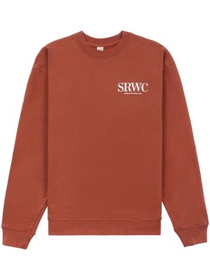 Sporty & Rich Upper East Side logo-print sweatshirt - Brown