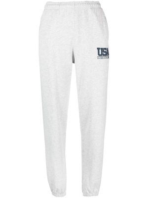 Sporty & Rich USA cotton-blend track pants - Grey