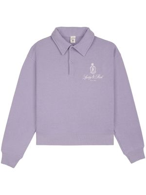 Sporty & Rich Vendome cotton polo top - Purple