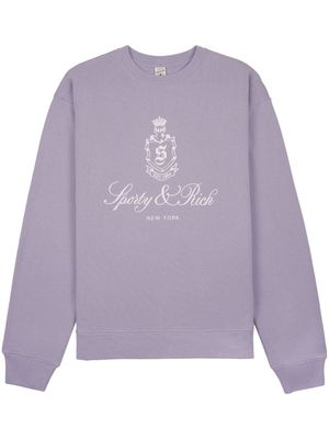 Sporty & Rich Vendome logo-embroidered sweatshirt - Purple
