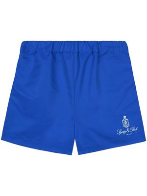 Sporty & Rich Vendome logo-print shorts - Blue