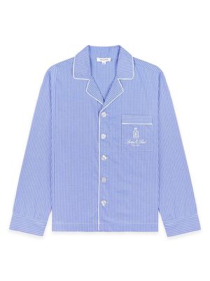 Sporty & Rich Vendome striped pajama shirt - Blue