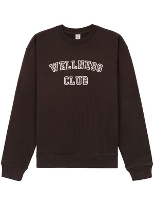 Sporty & Rich Wellness Club Flocked sweatshirt - Brown