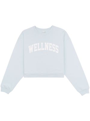 Sporty & Rich Wellness Ivy cropped sweatshirt - Blue