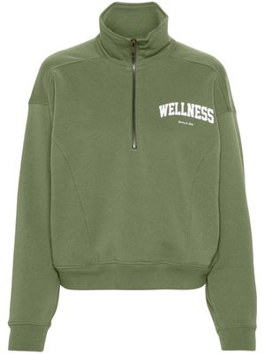 Sporty & Rich Wellness Ivy Quarter zipped sweatshirt - Green