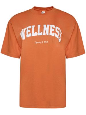 Sporty & Rich Wellness-print cotton T-shirt - Orange