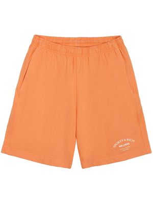 Sporty & Rich Wellness Studio logo-print shorts - Orange