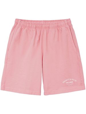 Sporty & Rich Wellness Studio logo-print shorts - Pink