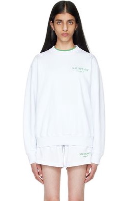 Sporty & Rich White Cotton Sweatshirt