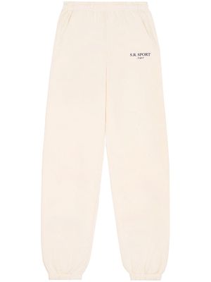 Sporty & Rich Wimbledon cotton track pants - Neutrals