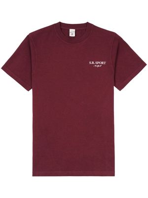 Sporty & Rich Wimbledon logo-print T-shirt - Red