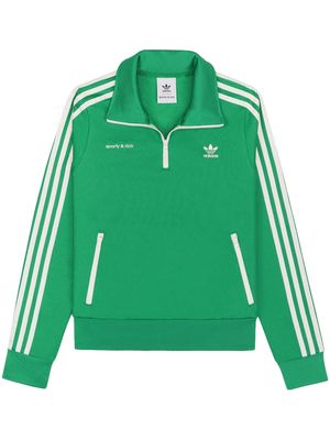 Sporty & Rich x Adidas half-zip sweatshirt - JOLLY GREEN