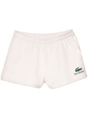 Sporty & Rich x Lacoste cotton shorts - White