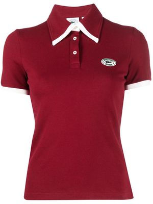 Sporty & Rich x Lacoste logo-patch polo top - Red