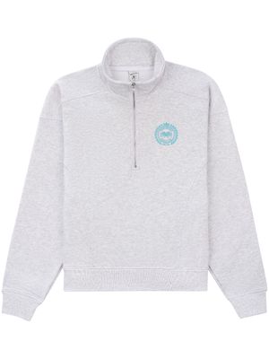 Sporty & Rich zip-up cotton sweatshirt - Grey