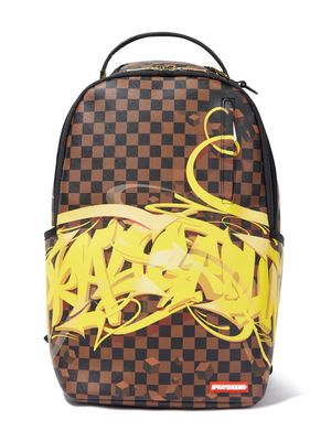 sprayground kid 3D Graffiti faux-leather backpack - Brown